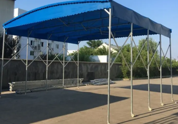 雨棚使用有什么优势?昆山推拉伸缩雨棚的篷布如何选择?-标兵传动网