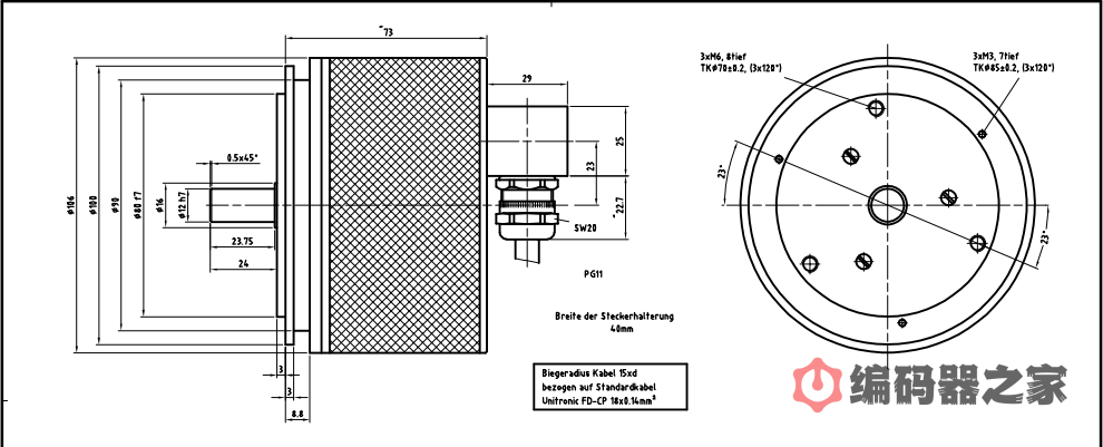 CE100M-80-SSI-100-01360，TR帝尔大法兰SSI绝对值编码器定制替代方案（CEV100M-01360）